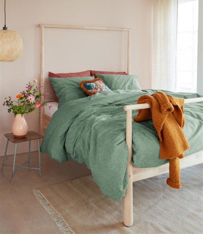 Beddinghouse Dekbedovertrek Flanel Frost Grey Green 140 x 200/220