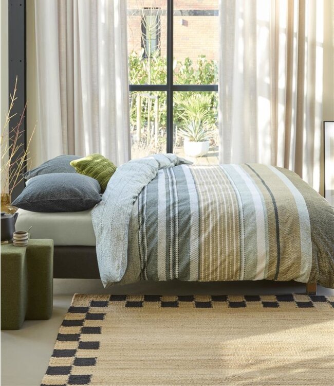 Beddinghouse Dekbedovertrek Lex Bluegreen 200 x 200/220