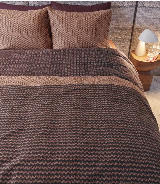 Beddinghouse Dekbedovertrek Flanel River Dark Red