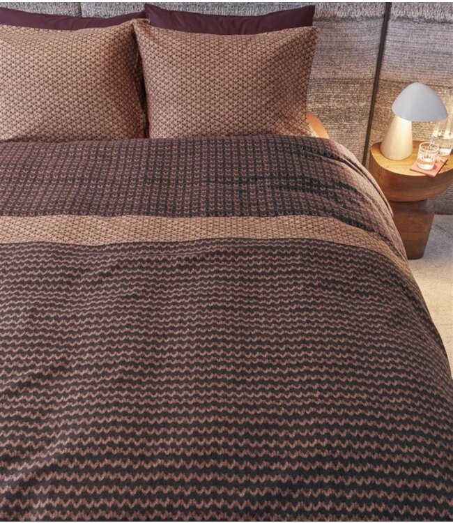 Beddinghouse Dekbedovertrek Flanel River Dark Red 200 x 200/220