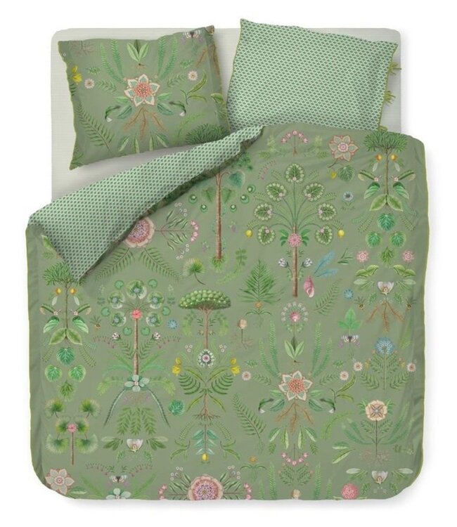 Pip Studio Dekbedovertrek Bamboleo Groen 240 x 200/220