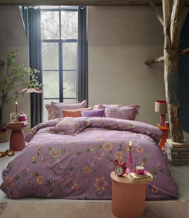 Pip Studio Dekbedovertrek Flores Bailando Paars