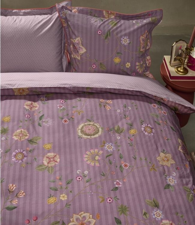 Pip Studio Dekbedovertrek Flores Bailando Paars