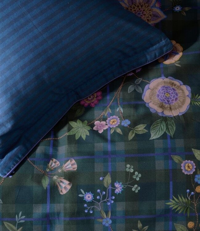 Pip Studio Dekbedovertrek Flores Felices Donkerblauw 240 x 200/220