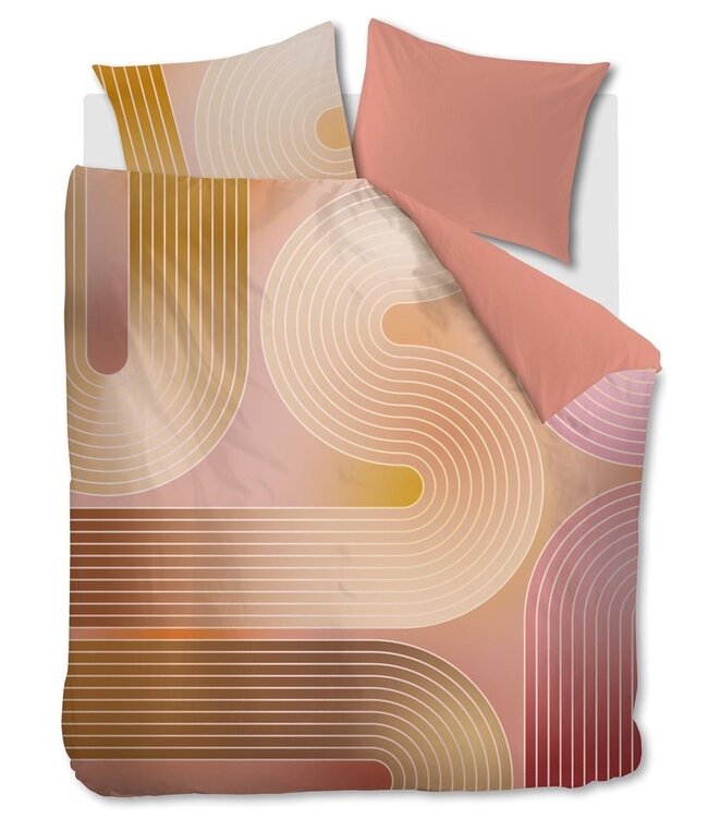 Dutch Design Dekbedovertrek Curves Koraal 240 x 200/220