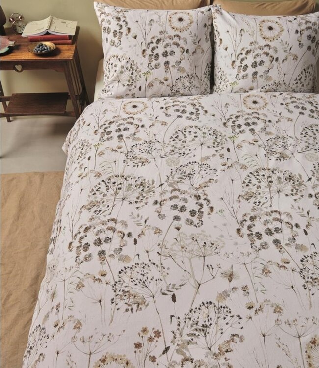 Ariadne at Home Dekbedovertrek Flanel Windy Off-White