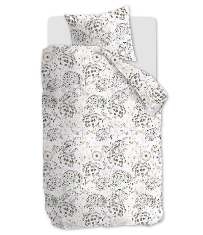 Ariadne at Home Dekbedovertrek Flanel Windy Off-White