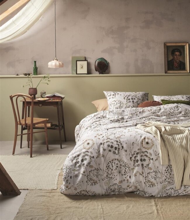 Ariadne at Home Dekbedovertrek Flanel Windy Off-White