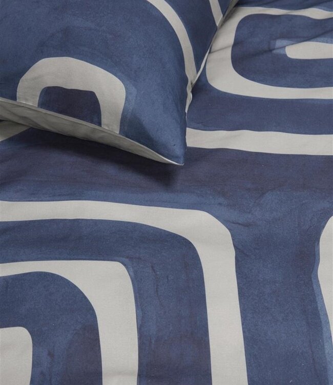 VT WONEN Dekbedovertrek Tribe Indigo 200 x 200/220