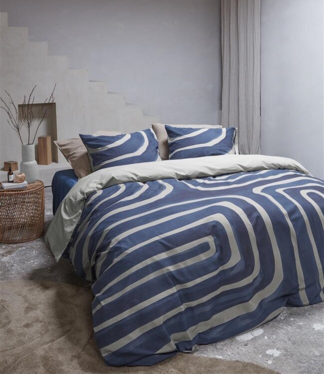 VT WONEN Dekbedovertrek Tribe Indigo 200 x 200/220