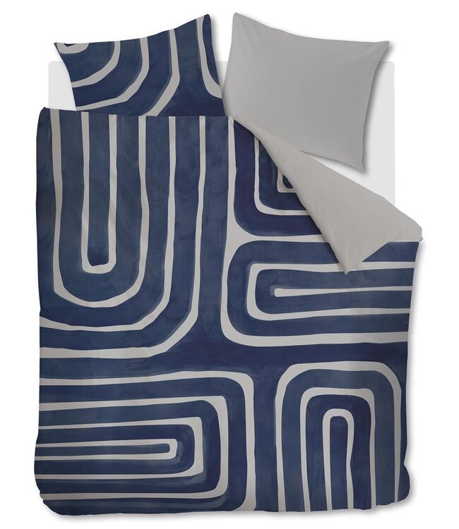 VT WONEN Dekbedovertrek Tribe Indigo 200 x 200/220
