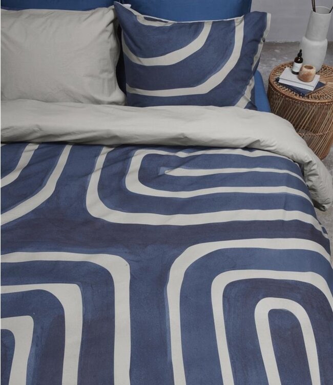 VT WONEN Dekbedovertrek Tribe Indigo 200 x 200/220