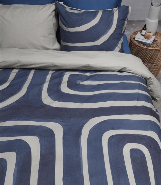 VT WONEN Dekbedovertrek Tribe Indigo 240 x 200/220