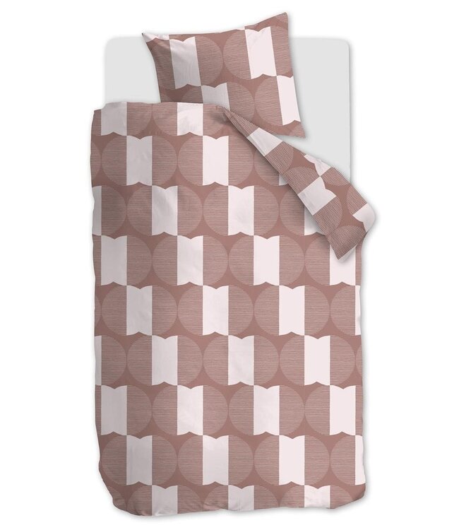 VT WONEN Dekbedovertrek Check Mate Terra 140 x 200/220