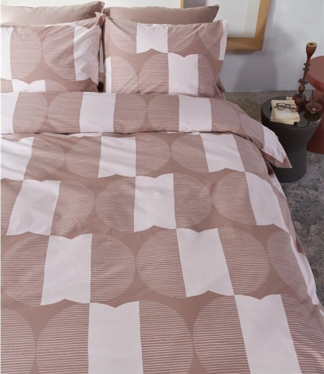 VT WONEN Dekbedovertrek Check Mate Terra 140 x 200/220