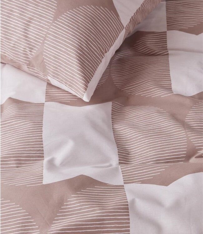 VT WONEN Dekbedovertrek Check Mate Terra 200 x 200/220