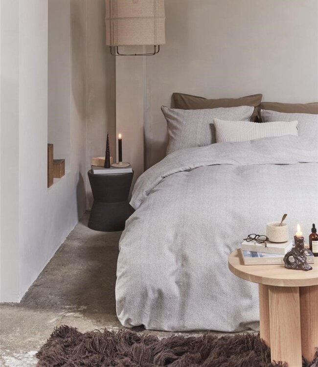 VT WONEN Dekbedovertrek Bolt Sand 200 x 200/220