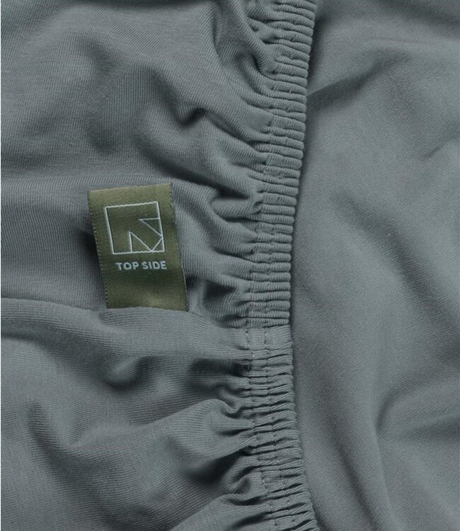 Dutch Design Organic Jersey Hoeslaken Blue Grey