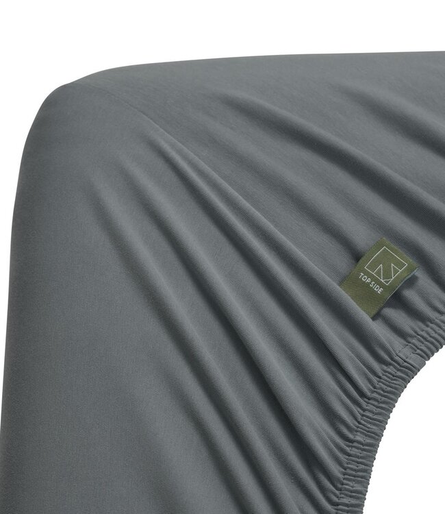 Dutch Design Organic Jersey Hoeslaken Blue Grey