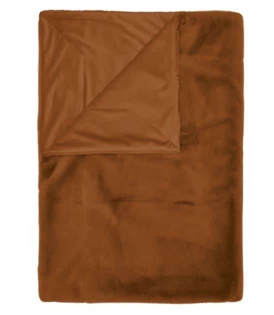 Essenza Plaid Furry Leather Brown