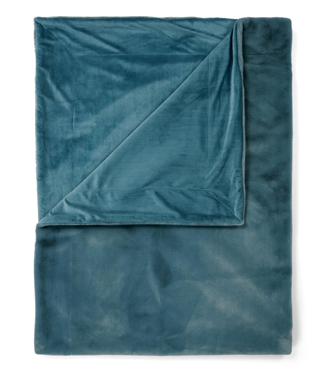 Essenza Plaid Furry Denim Blue