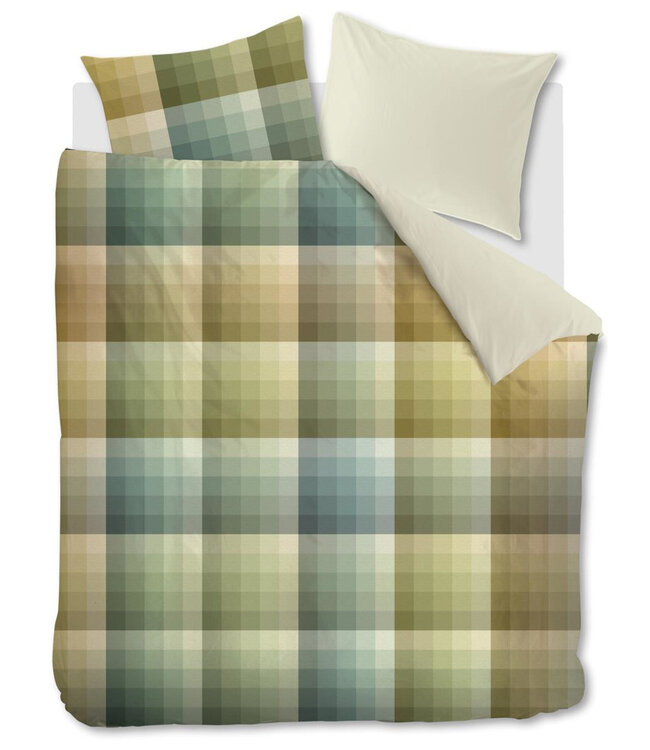 Beddinghouse Dekbedovertrek met rits Dorian Grey Green