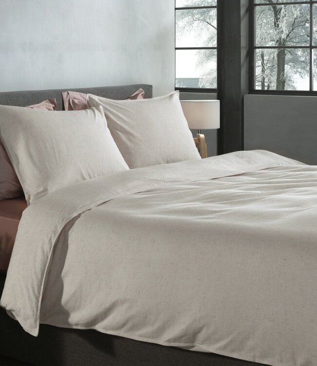 Heckett Lane Dekbedovertrek Flanel Franela Desert Sand 260 x 200/220