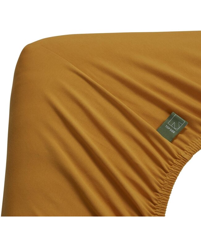 Dutch Design Topper Hoeslaken Organic Jersey Ochre