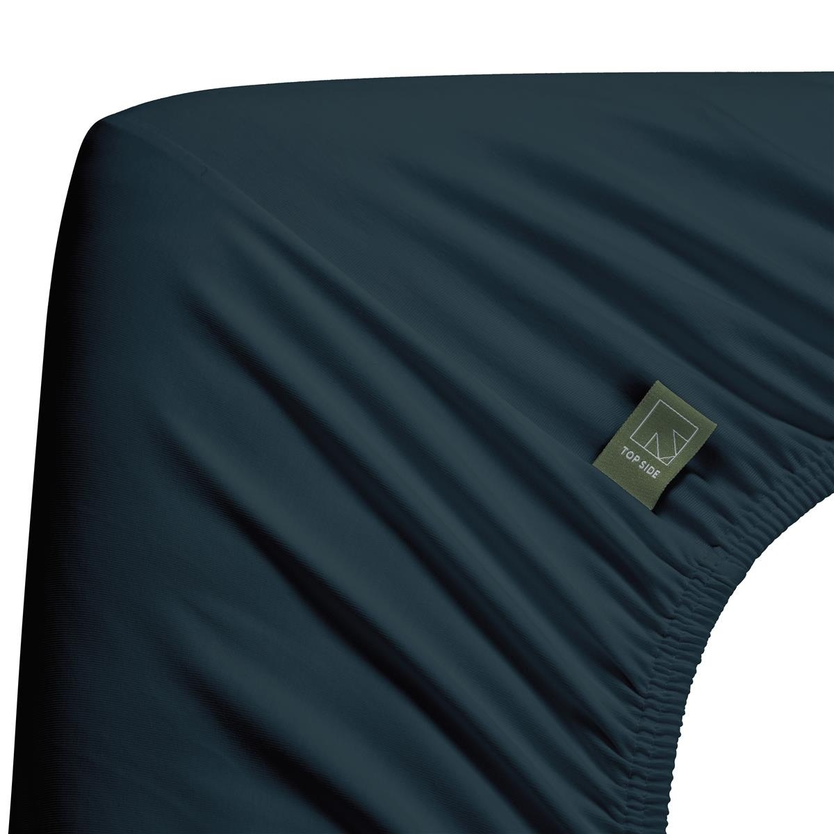 Dutch Design Topper Hoeslaken Organic Jersey Blue