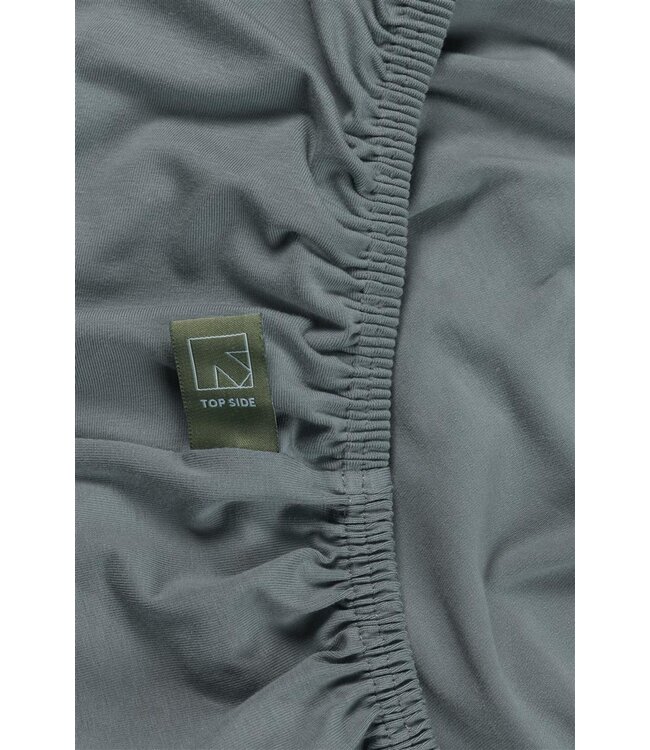 Dutch Design Topper Hoeslaken Organic Jersey Blue Grey