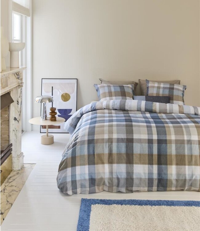 Beddinghouse Dekbedovertrek Eliot Blauw 200 x 200/220