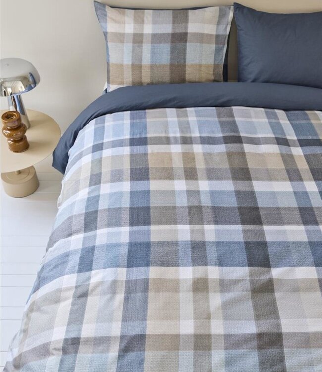 Beddinghouse Dekbedovertrek Eliot Blauw 240 x 200/220