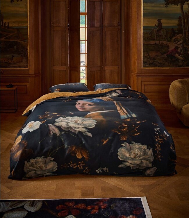 Essenza Dekbedovertrek Floral Girl Zwart 140 x 200/220