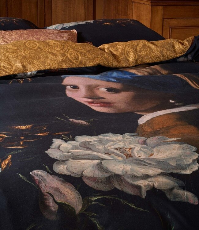 Essenza Dekbedovertrek Floral Girl Zwart 260 x 200/220