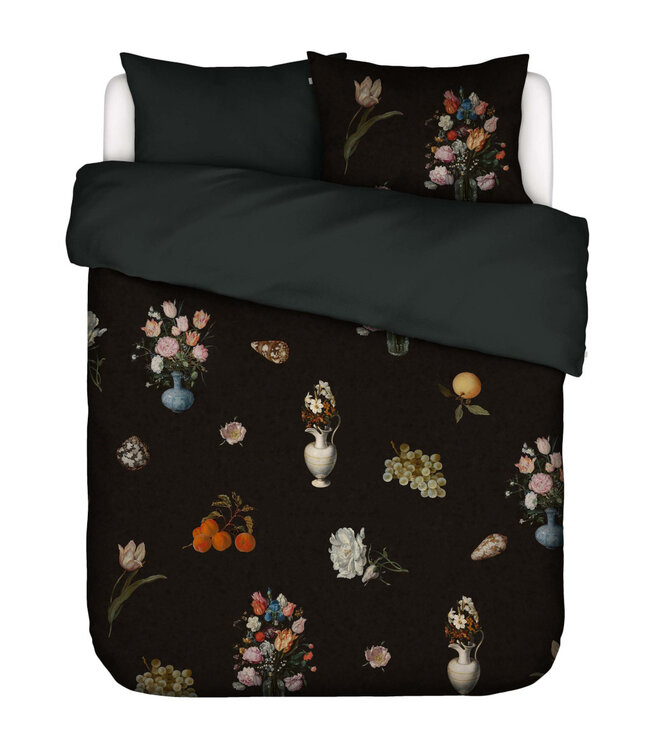 Essenza Dekbedovertrek Gwendolyn Darkest Green 200 x 200/220