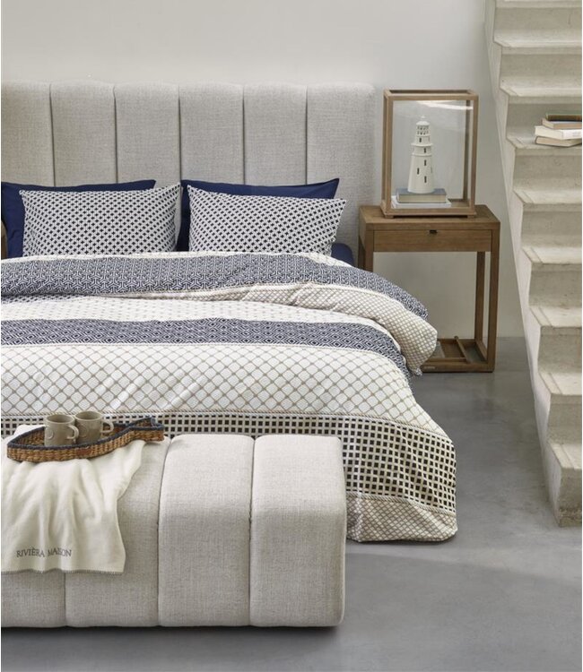 Rivièra Maison Dekbedovertrek Ropes Marineblauw