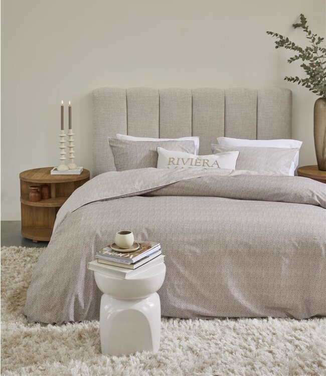 Rivièra Maison Dekbedovertrek Twisted Zand 200 x 200/220