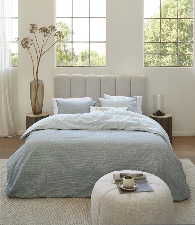 Rivièra Maison Dekbedovertrek Twisted Grijsgroen