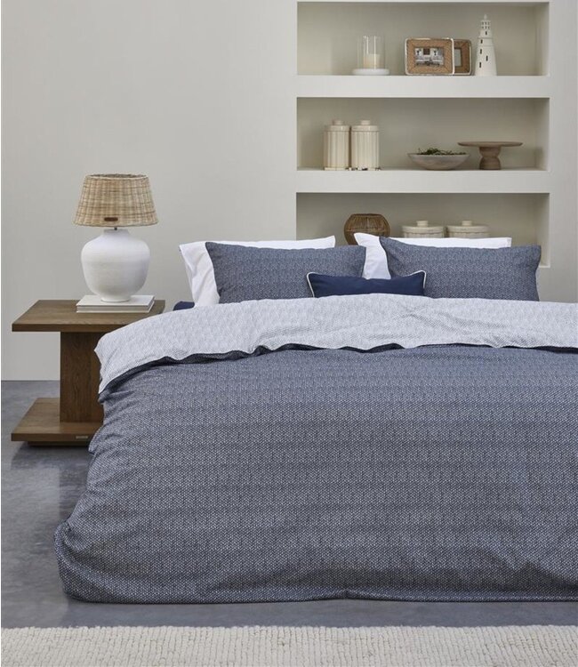 Rivièra Maison Dekbedovertrek Twisted Blauw 260 x 200/220