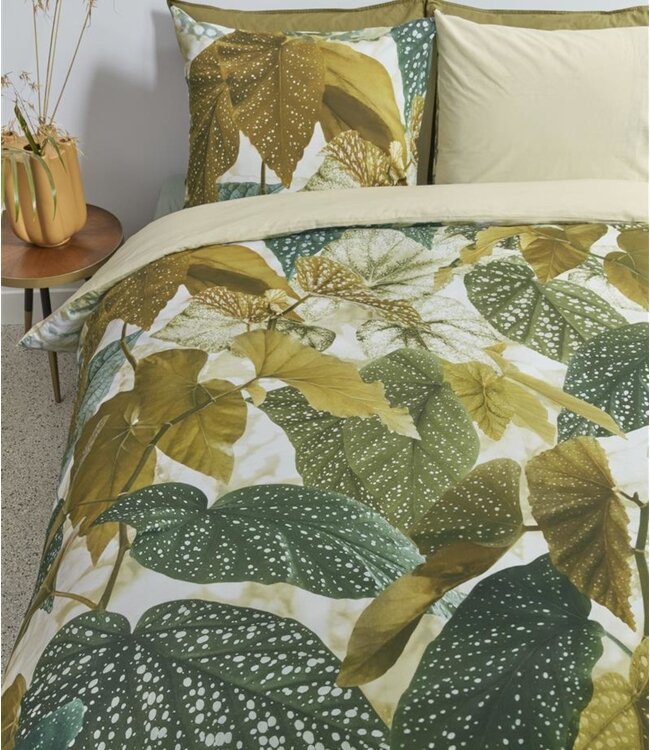 Beddinghouse Dekbedovertrek Begonia Olijfgroen 200 x 200/220