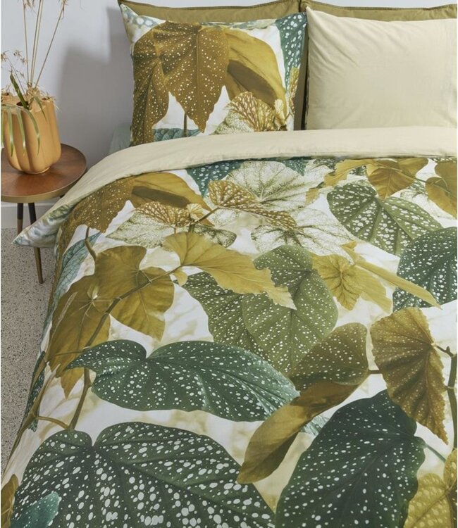 Beddinghouse Dekbedovertrek Begonia Olijfgroen 240 x 200/220