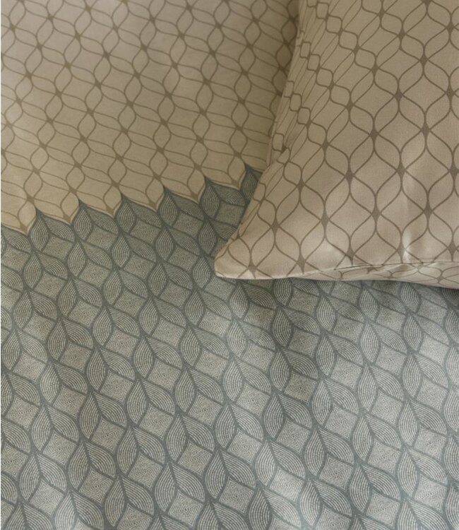 Beddinghouse Dekbedovertrek Ariel Blauw Groen  200 x 200/220