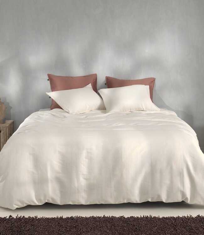 Ritzzly Dekbedovertrek met rits Satinado Off White