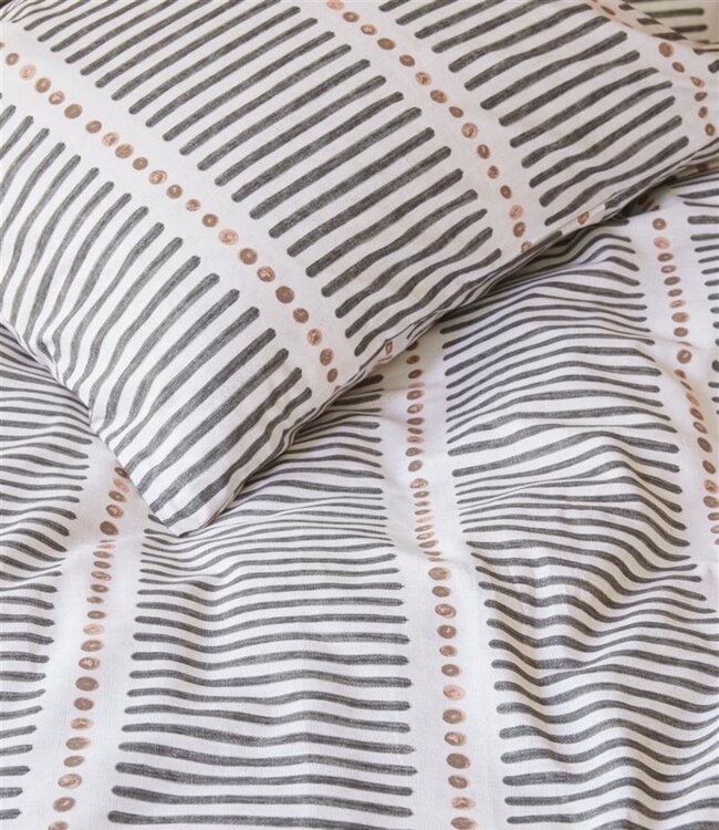 VT WONEN Dekbedovertrek Stip and Stripe Blush 240 x 200/220