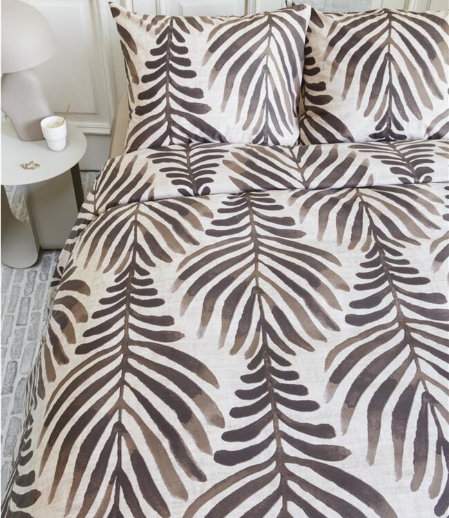 VT WONEN Dekbedovertrek Bold Feathers Sand