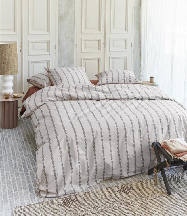 VT WONEN Dekbedovertrek Up Side Down Sand 200 x 200/220