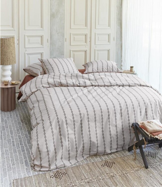 VT WONEN Dekbedovertrek Up Side Down Sand 240 x 200/220
