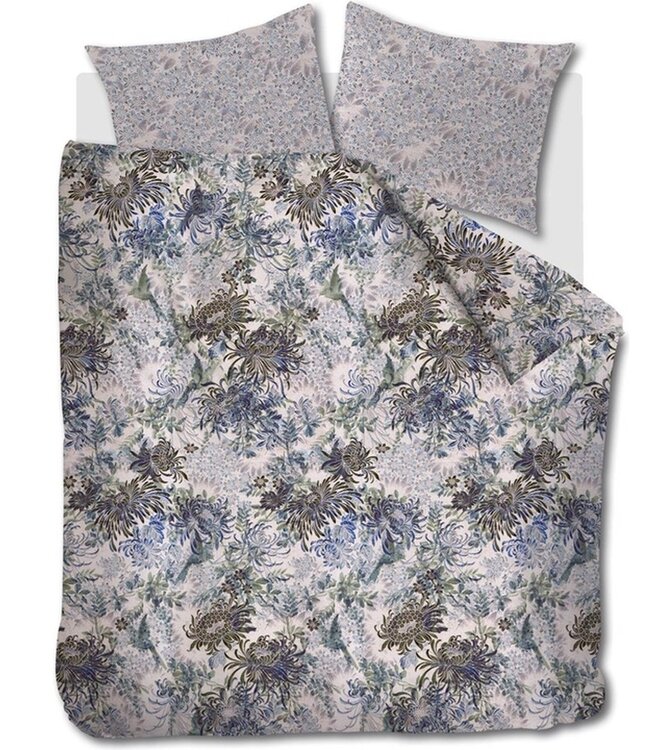 Ritzzly Dekbedovertrek met rits Full of Beauty Bluegreen - Copy