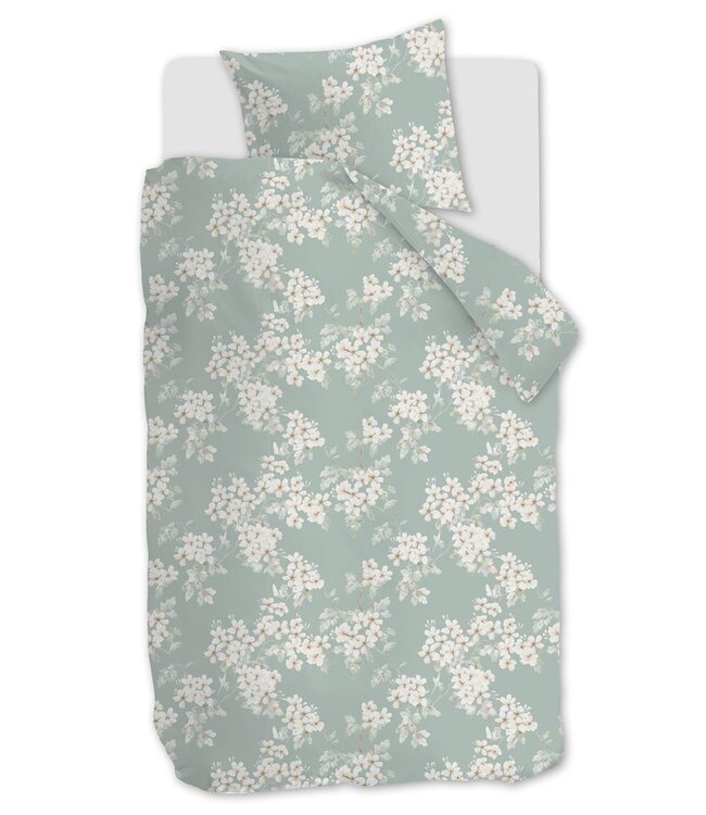 Ritzzly Dekbedovertrek met rits Blooming Flowers Blauw