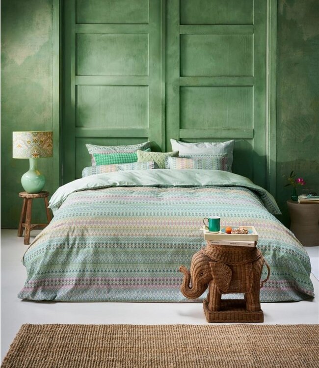 Pip Studio Dekbedovertrek Ashanti Groen 200 x 200/220